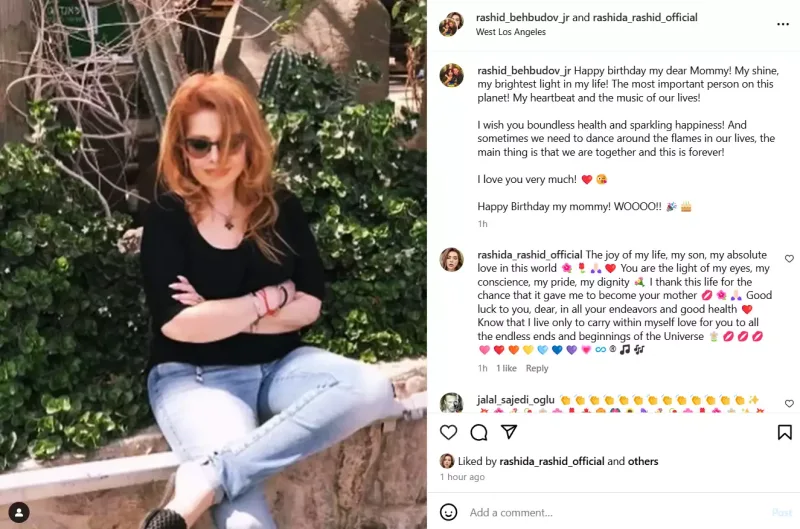 Oğlundan Rəşidə Rəşidlə bağlı paylaşım