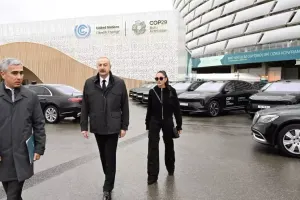 Prezident və xanımı Bakı Olimpiya Stadionunda