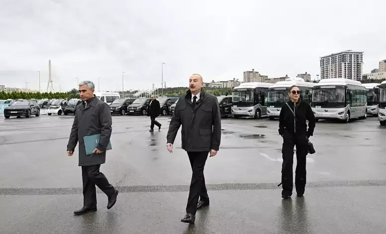 Prezident və xanımı Bakı Olimpiya Stadionunda
