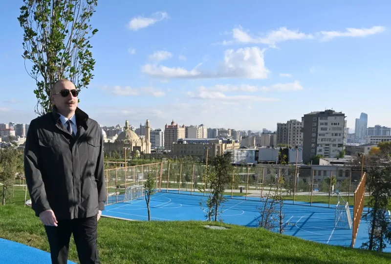 Prezident Mərkəzi Parkın üçüncü hissəsinin açılışında