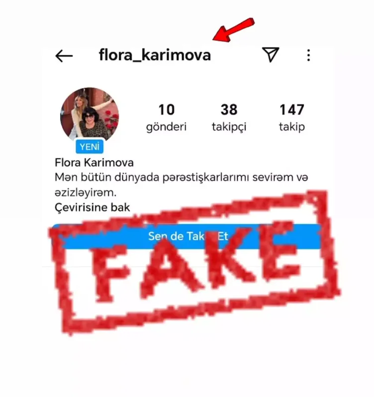 Flora Kərimovanın adından saxtakarlıq