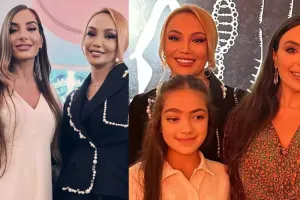 Nura Arzu və Leyla Əliyeva ilə bir arada