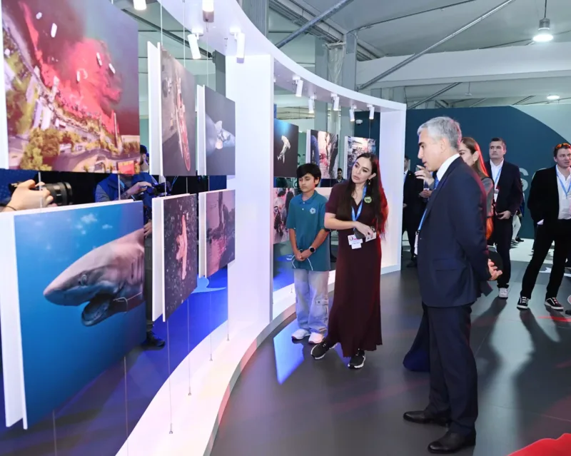 Leyla və Arzu Əliyevalar sərgidə