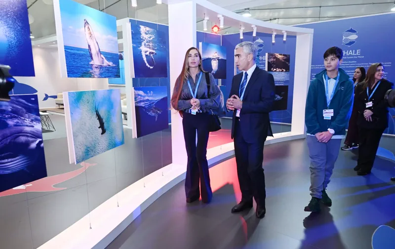 Leyla və Arzu Əliyevalar sərgidə