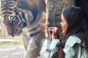 Leyla Əliyeva Bakı zooparkında