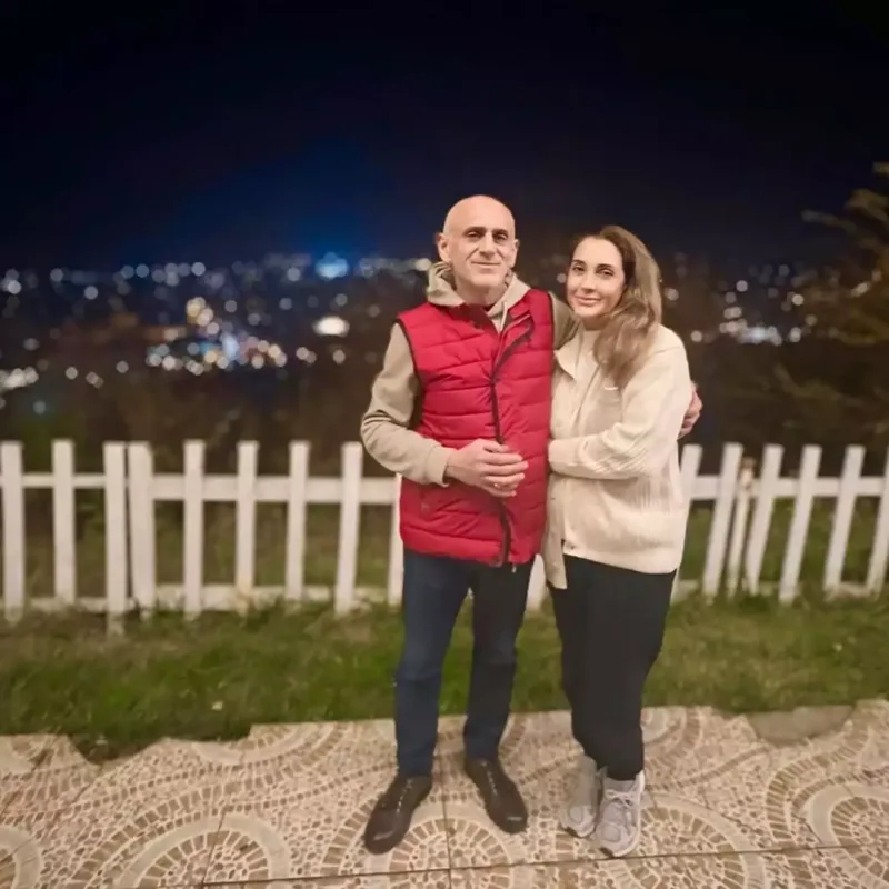 Gülzar Qurbanova həyat yoldaşı ilə