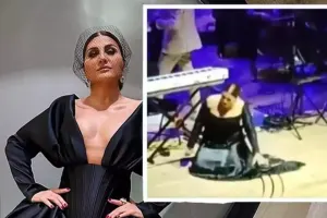 Sibel Can konsertində yıxıldı