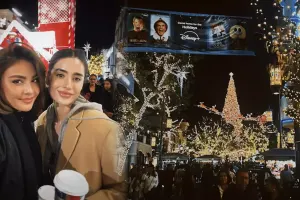 Suada baldızı ilə “Yeni İl” yarmarkasında