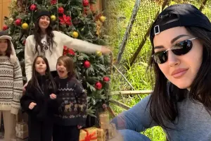 Safura uşaqları ilə Şuşada