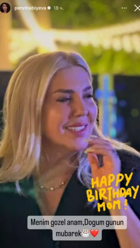 Pərvindən anası ilə paylaşım