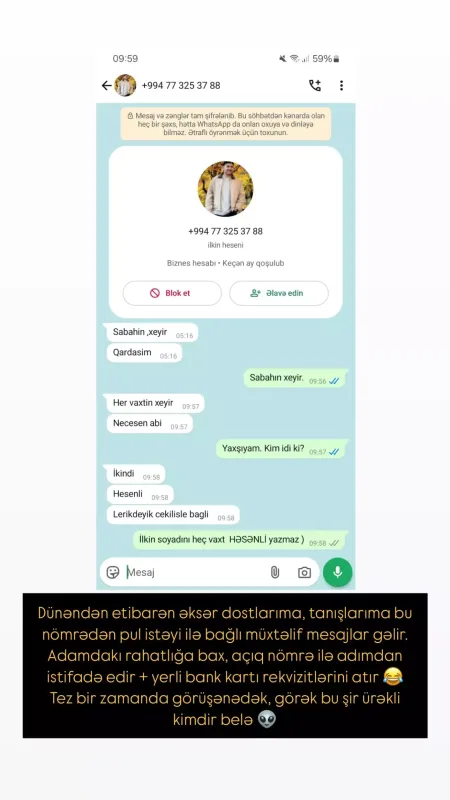 İlkinin adından saxtakarlıq!