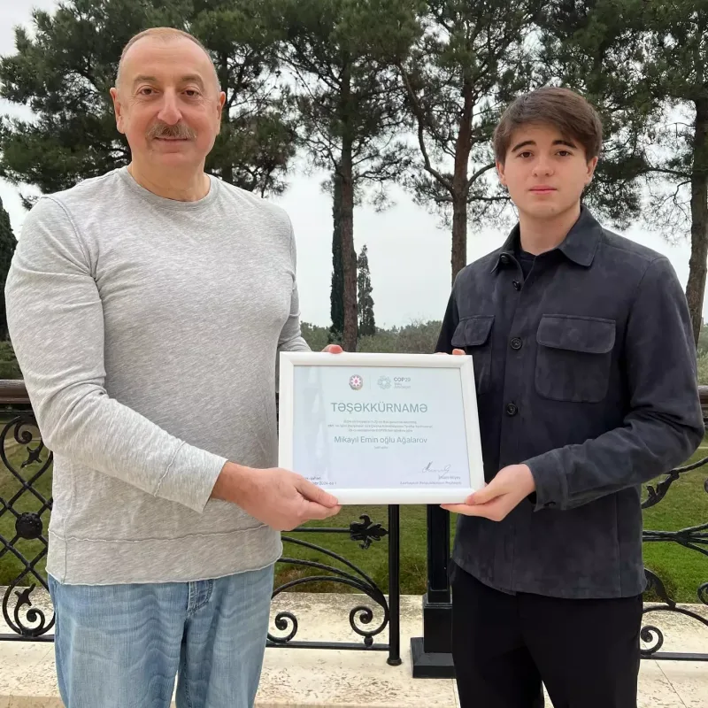 Prezidentdən nəvələrinə “Təşəkkürnamə”!