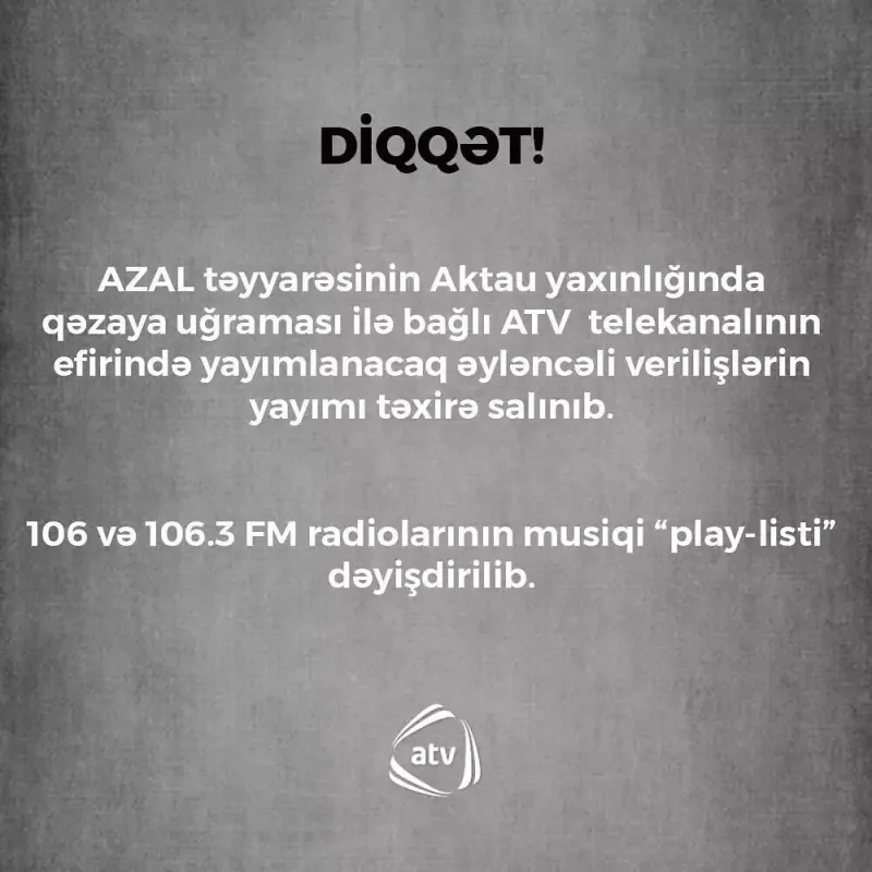 Bu kanal da əyləncəli verilişlərin yayımını dayandırdı