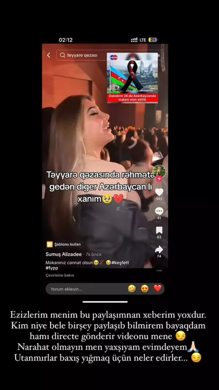 Blogerin təyyarə qəzasında öldüyünü iddia etdilər