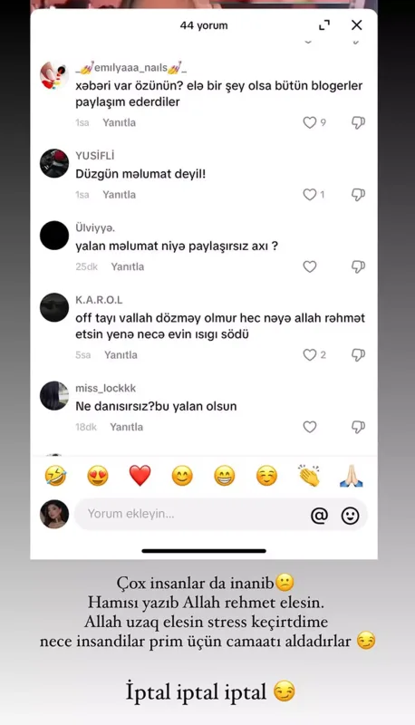 Blogerin təyyarə qəzasında öldüyünü iddia etdilər