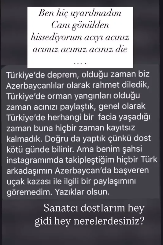 Günel türk sənətçiləri paylaşım etmədikləri üçün qınadı