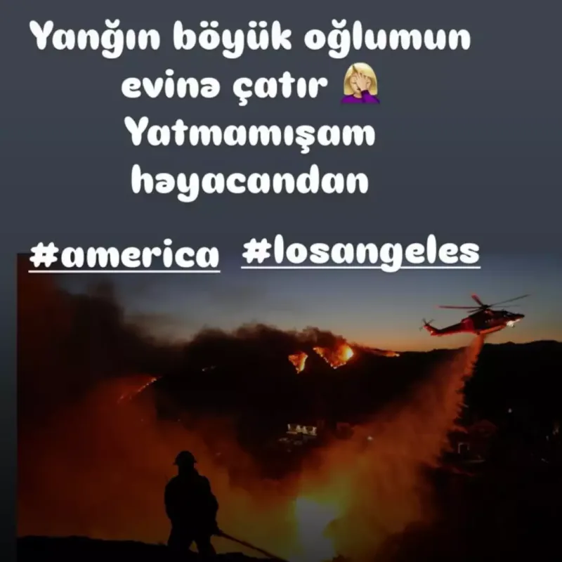 “Yanğın böyük oğlumun evinə çatır”