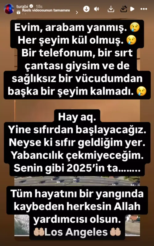 Turabinin ABŞ-dəki mülkləri kül oldu