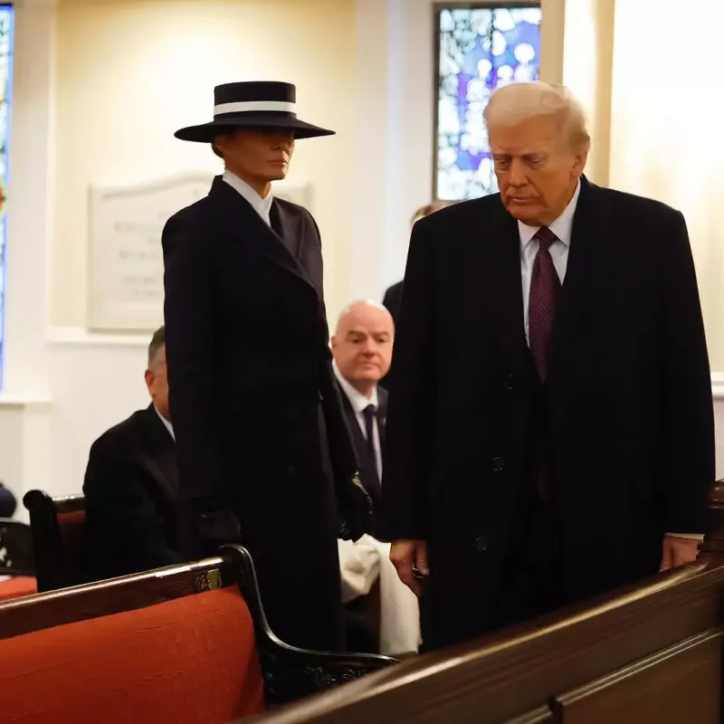 Donald Tramp xanımı ilə andiçmədə