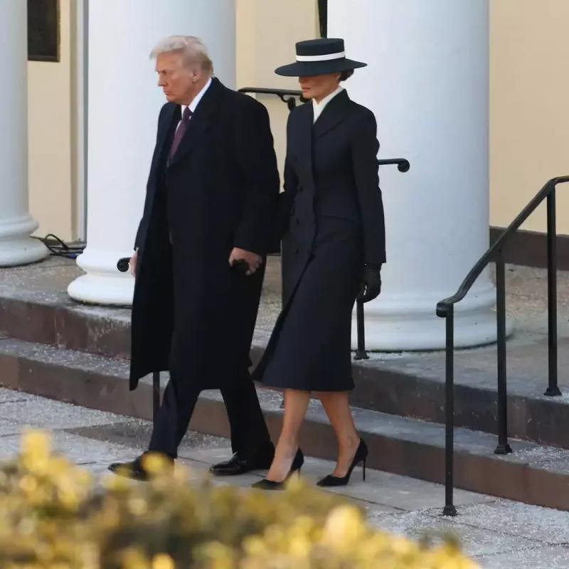 Donald Tramp xanımı ilə andiçmədə