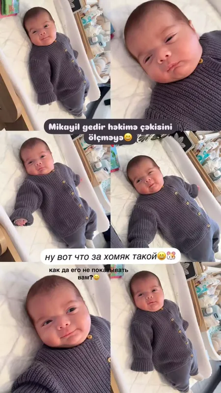 Razi iki aylıq oğlunun üzünü göstərdi