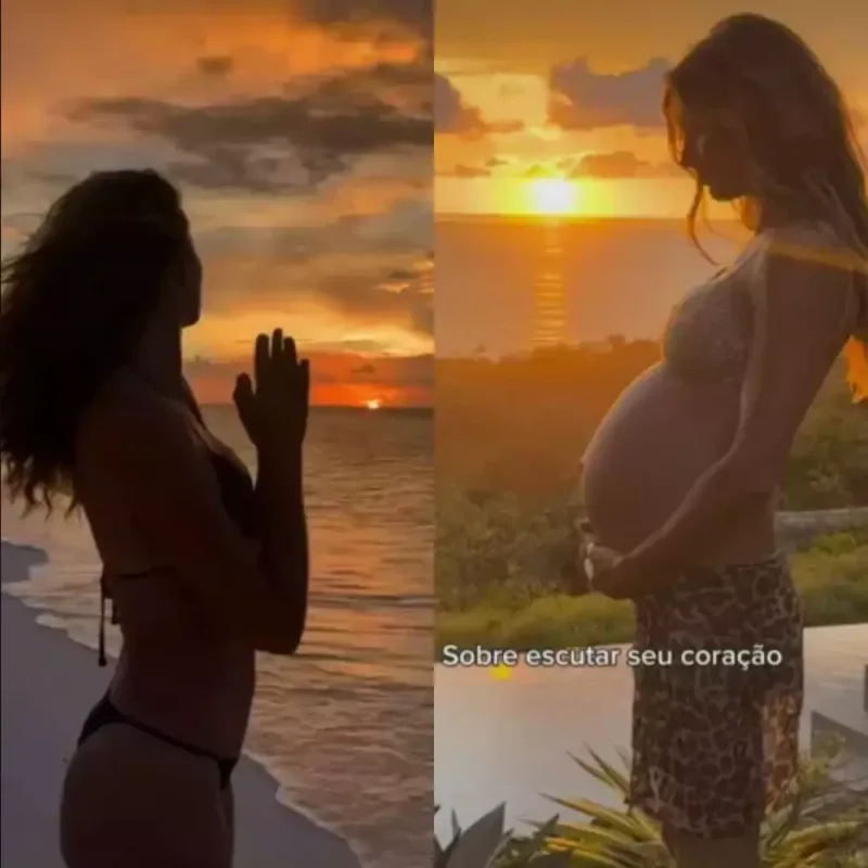 Hamilə model bikinidə fotolarını yayımladı