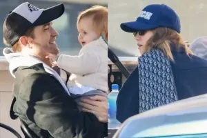 Pettinson xanımı və qızı ilə gəzintidə...