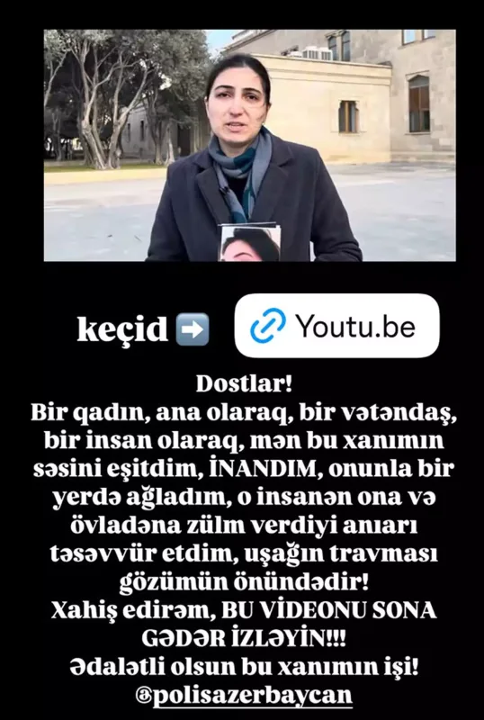 Oksana Rəsulova polisə müraciət etdi