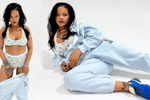 Rihanna brendi üçün alt paltarda pozalar verdi