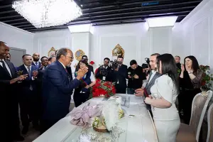 Somali prezidenti Bakıda nikah mərasimində - Foto