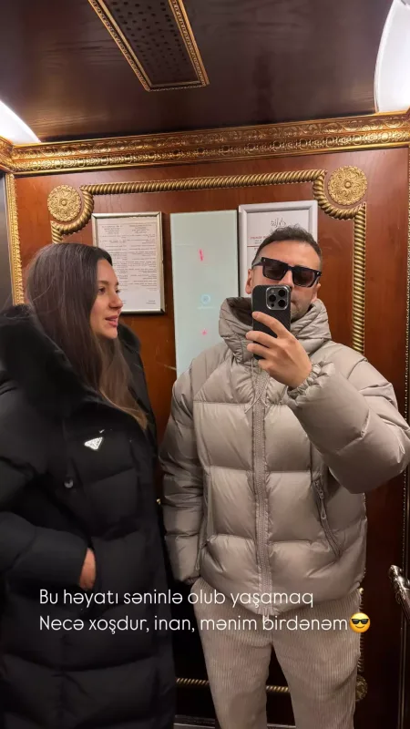 Röyanın qardaşından xanımı ilə paylaşım