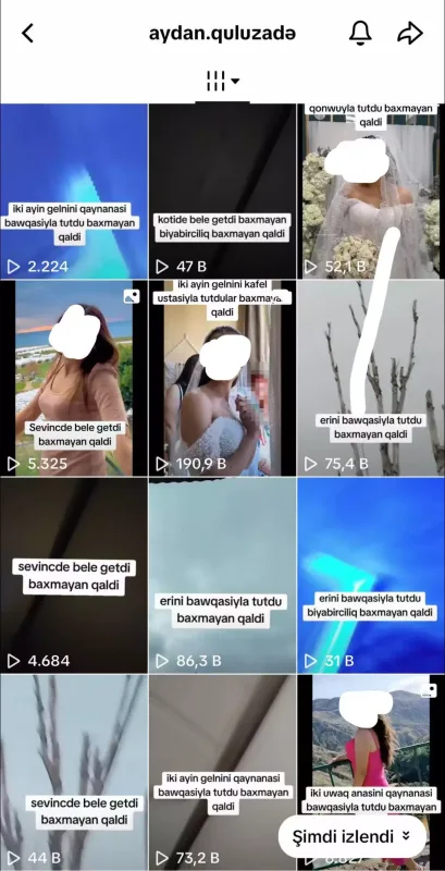 100 qadının fotoları ilə söyüşlü videolar paylaşmışdı - Həbs edildi!