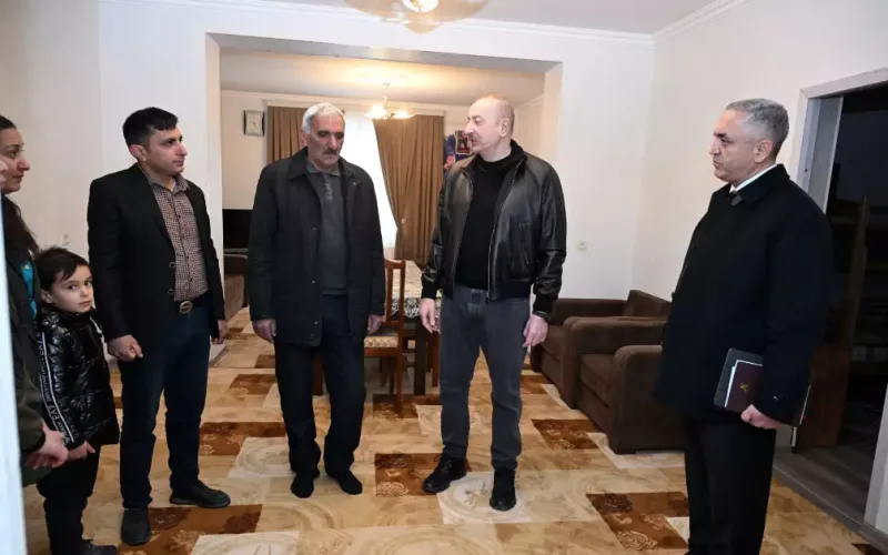 Prezident onlara qonaq getdi - Fotolar