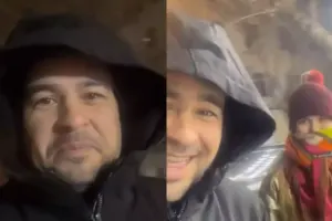 Sevda ilə ərinin qarlı havada gecə gəzintisi