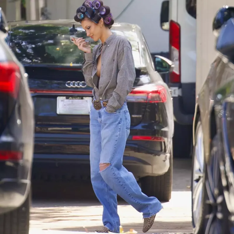 Bella Hadid çəkilişdə - Fotolar