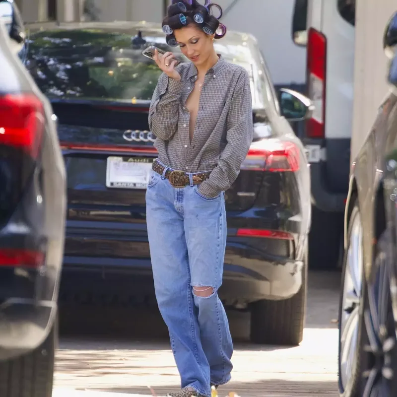 Bella Hadid çəkilişdə - Fotolar