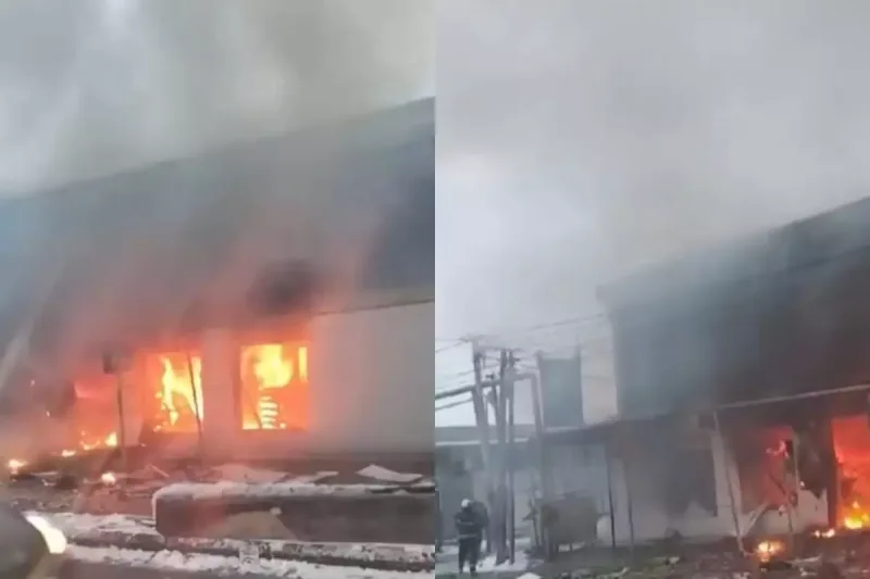 “OBA”da partlayış! - İki nəfər yaralandı - Video