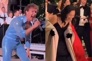 Milyarder arvadının ad günündə şou göstərdi