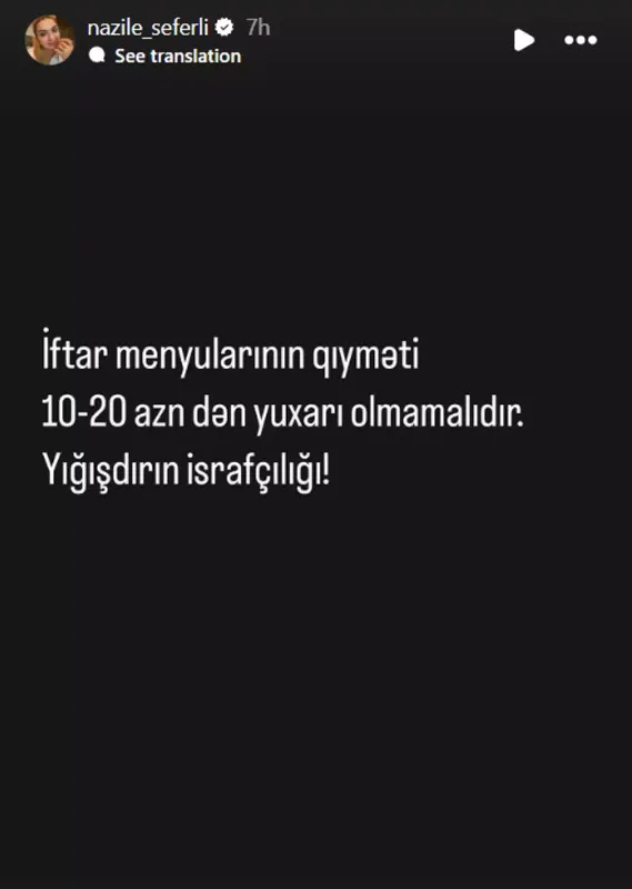 Nazilədən bahalı iftar qiymətlərinə etiraz!