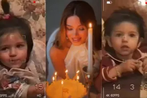 Doğum günündə 2 yaşında ikən çəkilən videosunu paylaşdı