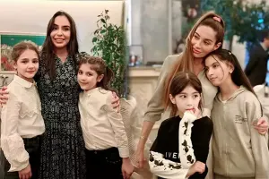 Leyla və Arzu Əliyevalar iftar məclisində - Fotolar