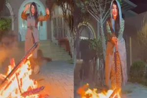 Tonqal önündə rəqs etdi