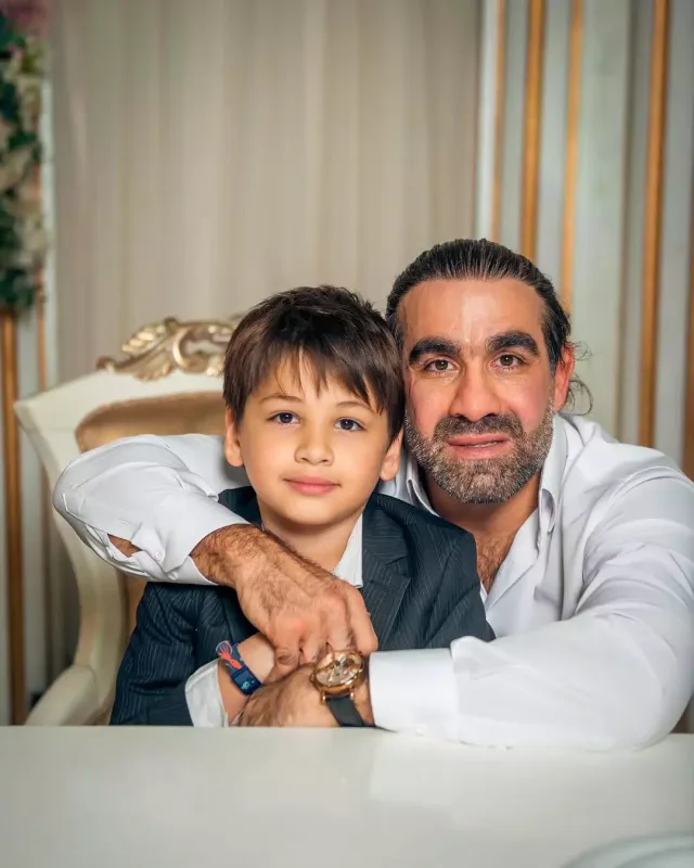 Rafael Ağayev oğlu ilə…