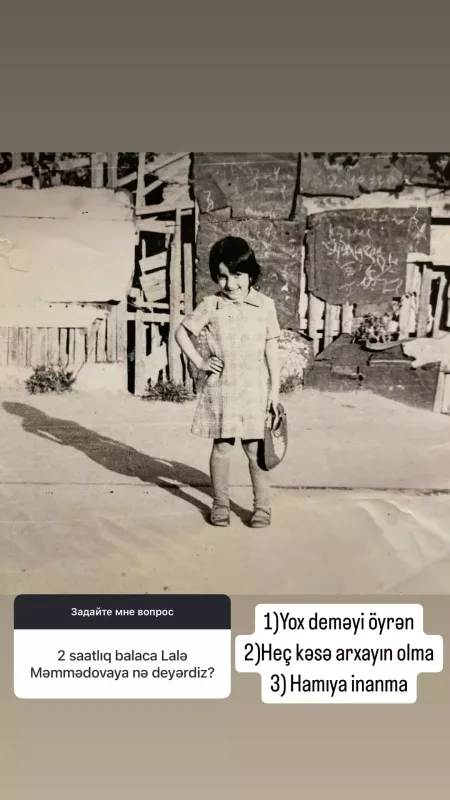 Lalə uşaqlıq fotolarını paylaşıb, bunları yazdı