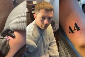 Nadir çəkildiyi filmin adını qoluna döydürdü