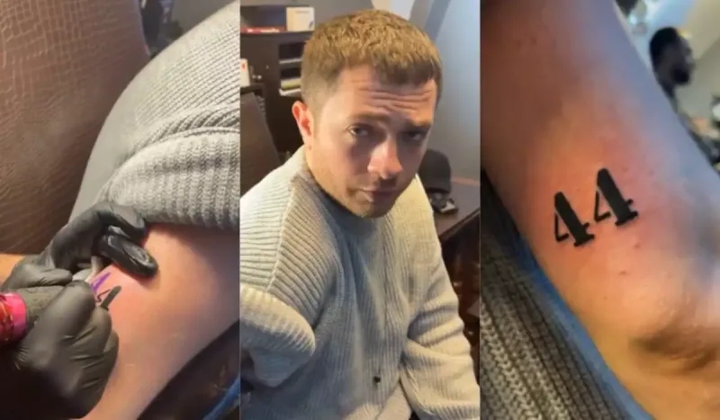 Nadir çəkildiyi filmin adını qoluna döydürdü