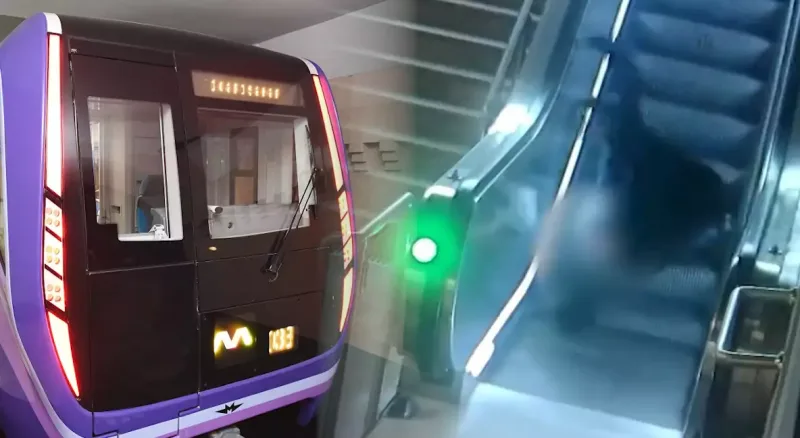 Metroda bu düyməni sıxmayın! - VİDEO