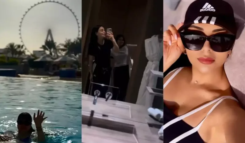 Vüsalənin qızı ilə Dubay istirahəti - VİDEO