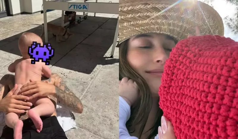 Castin oğlu ilə şəkillərini paylaşdı