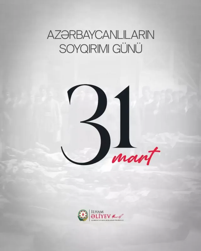 İlham Əliyev Azərbaycanlıların Soyqırımı Günü ilə bağlı paylaşım etdi